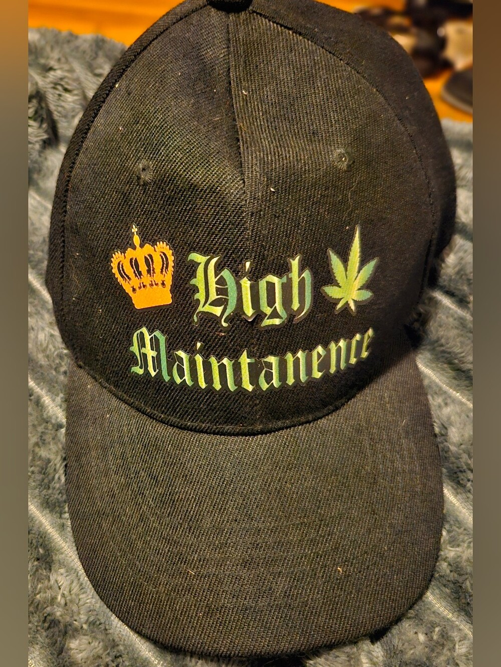 High Maintenance Embroidered Black Cap